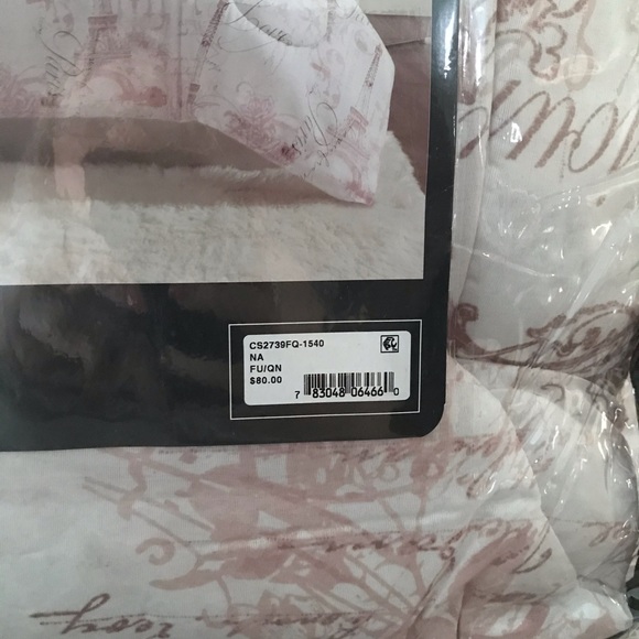 Paris 3-Piece Full/Queen Comforter Set. NEW - Picture 6 of 7